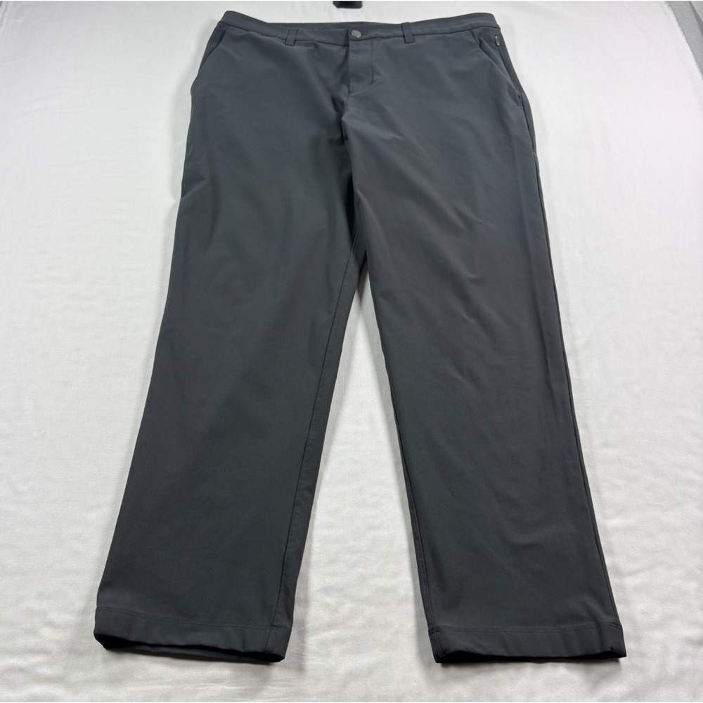 Lululemon ABC Pants Mens 36x30 Dark Gray Chino Warpstreme Tech Classic Fit Golf